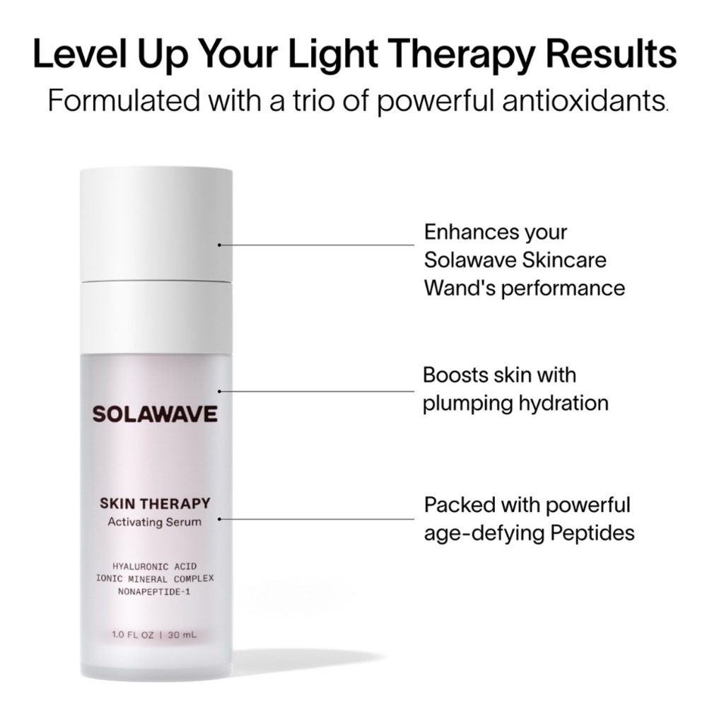$8❤️🔥 ONLY 1! Solawave Skin Therapy Activating Serum for Skincare Wands 2PK - Picture 3 of 8